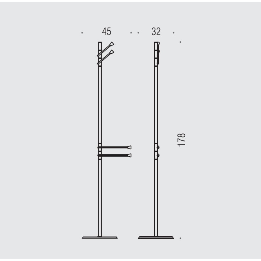 Colombo Design ISOLE B9412 Стойка для ванной комнаты 178 см (хром)