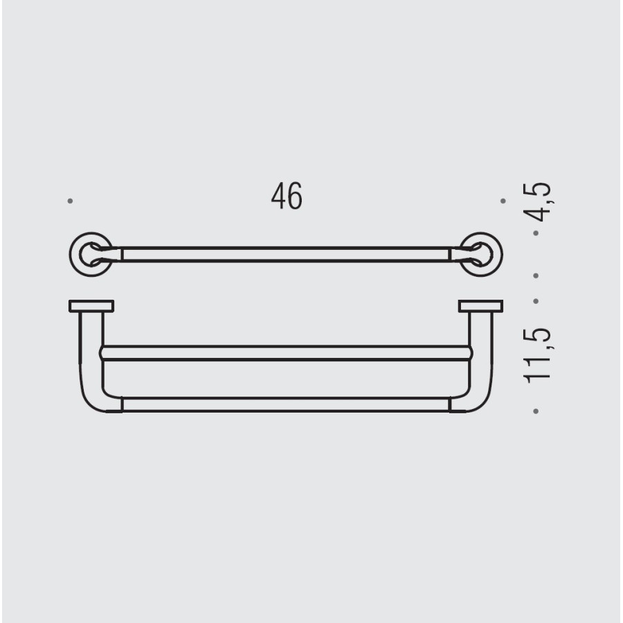 Colombo Design BASIC B2788 Двойной полотенцедержатель (хром)