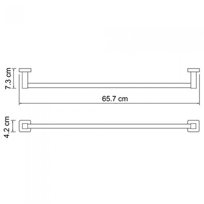 WasserKRAFT Dill K-3930 Держатель для полотенца 657 мм (хром)