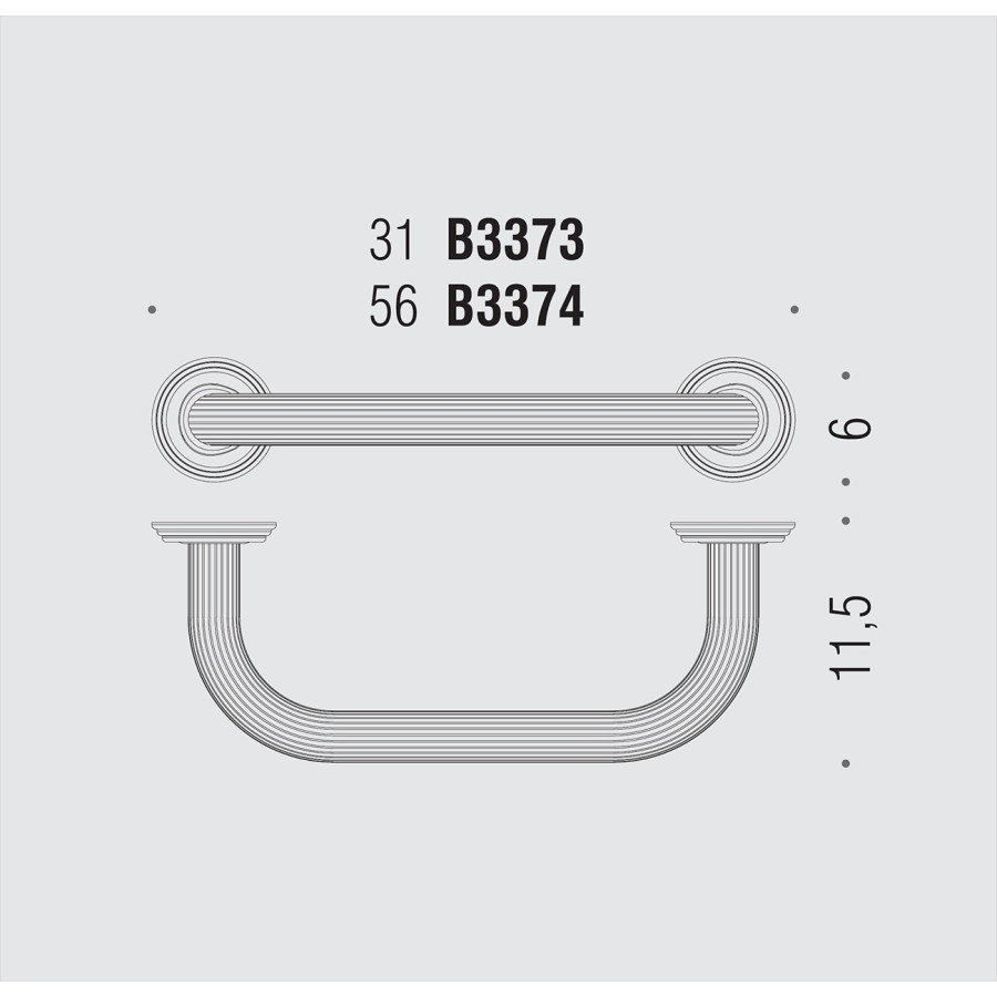 Colombo Design Hermitage B3373.HPS - Поручень для ванной комнаты 31 см (золото)