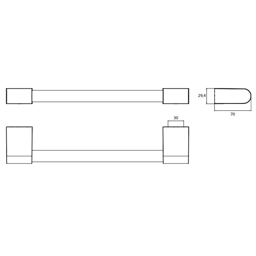 Emco Flow 2770 001 30 Поручень для ванной 300 мм