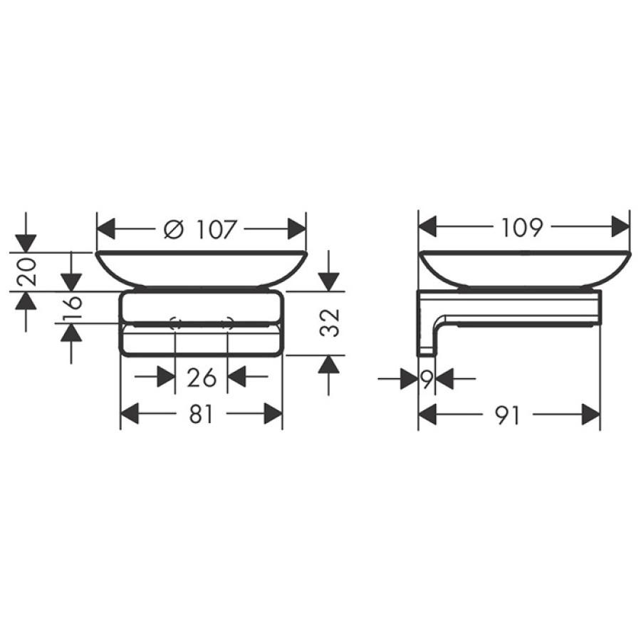 Hansgrohe AddStoris 41746670 Мыльница подвесная (черный матовый)