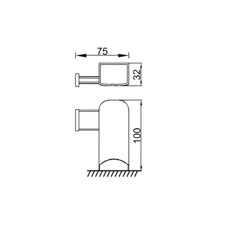 RUSH Thira TR36220 Крючок для халата и полотенца (хром)