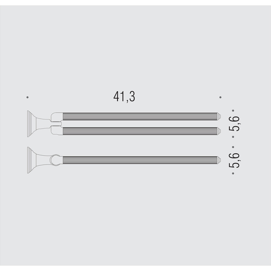 Colombo Design Hermitage B3312 - Держатель для полотенца 41 см | двойной (хром)