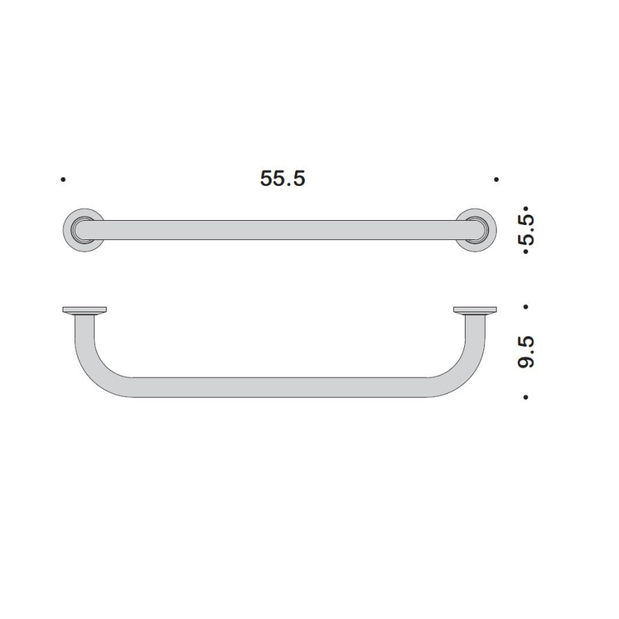 Colombo Design Complementi B9721 Поручень для ванной 55,5 см (хром)