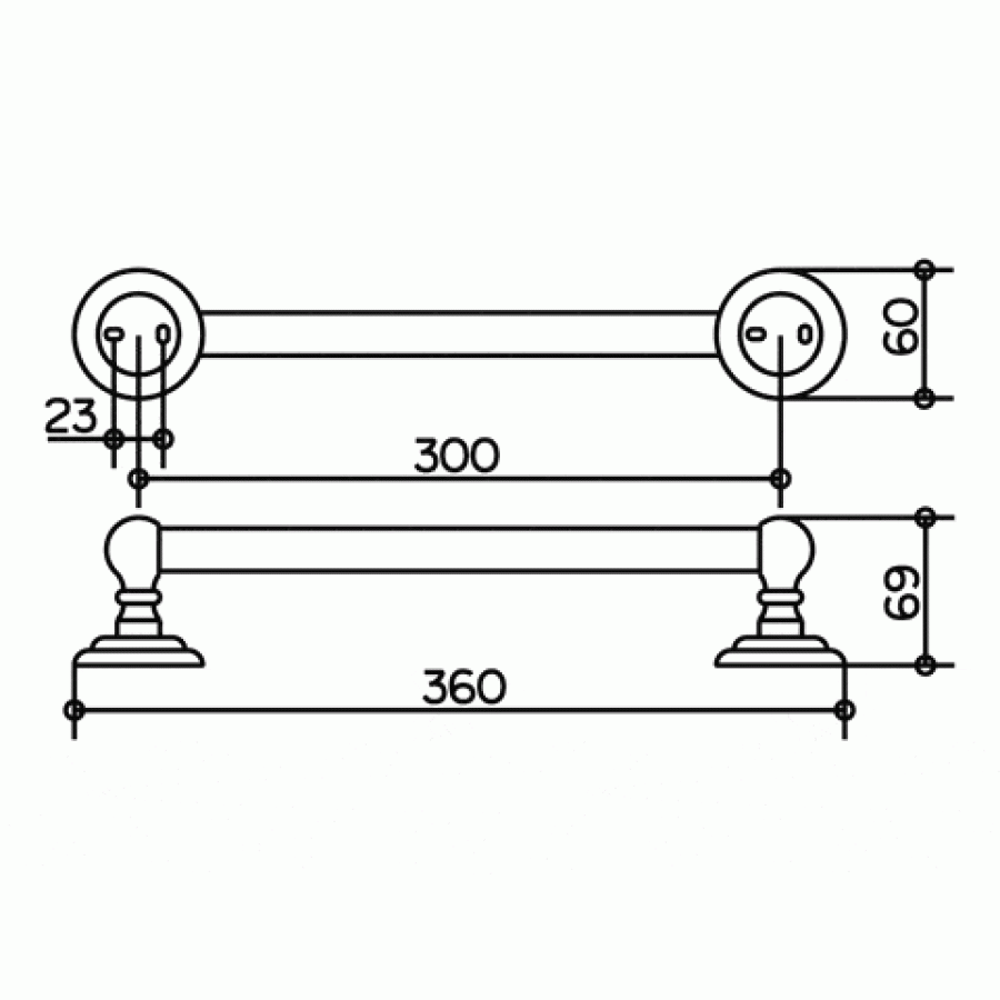 Keuco Astor 02107 010000 Поручень (хром)