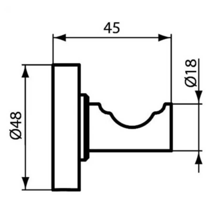 Ideal Standard IOM A9115XG Крючок для одежды (черный)