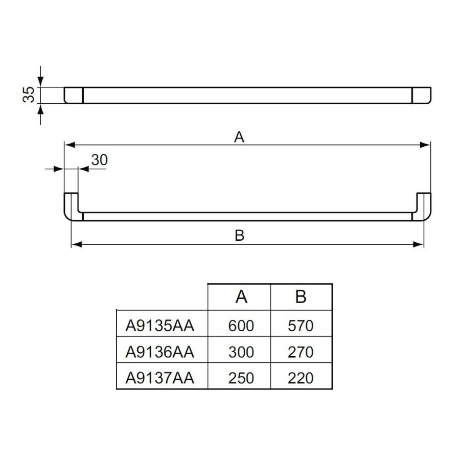 Полотенцедержатель A9135AA Ideal Standard Softmood (хром)