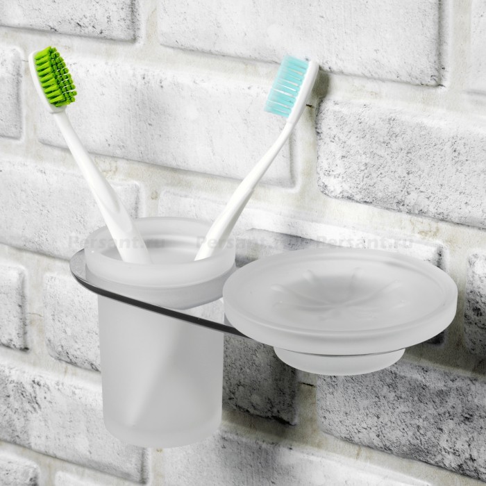 WasserKRAFT Kammel K-8326 Подвесной держатель с мыльницей и стаканом (хром)