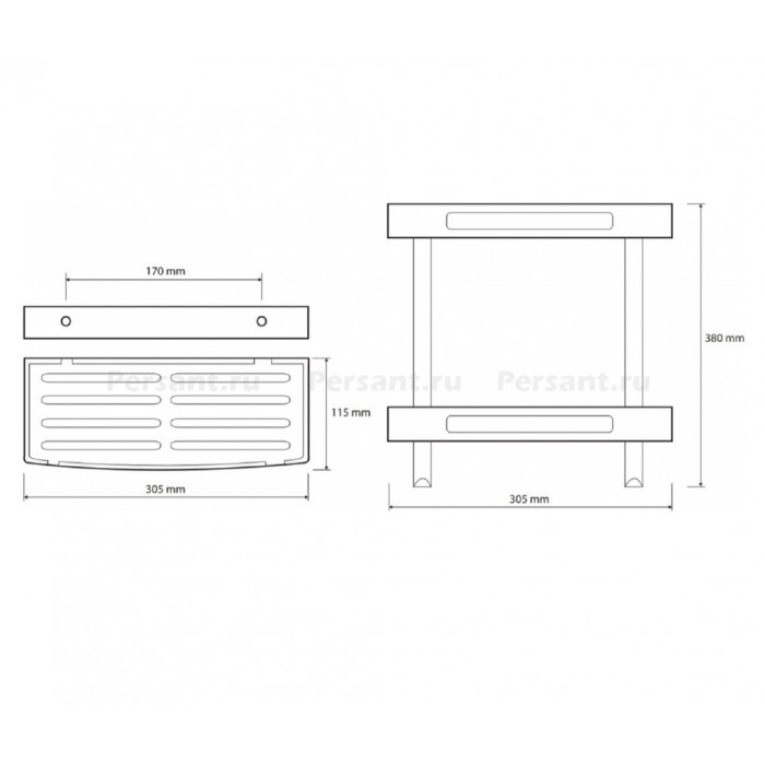 Bemeta Cytro 102308241 Полка корзина двойная (хром)