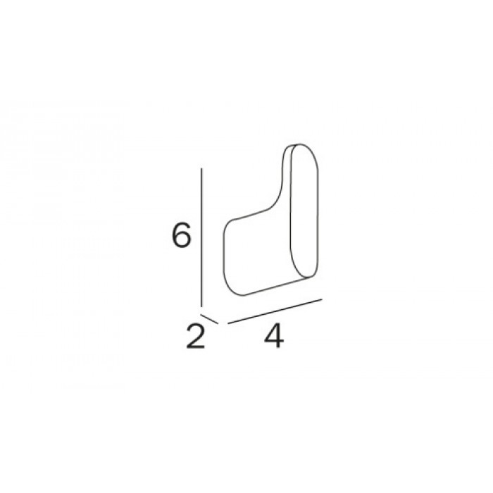 INDA Mito A2020ACR Крючок для халата | полотенца (хром)