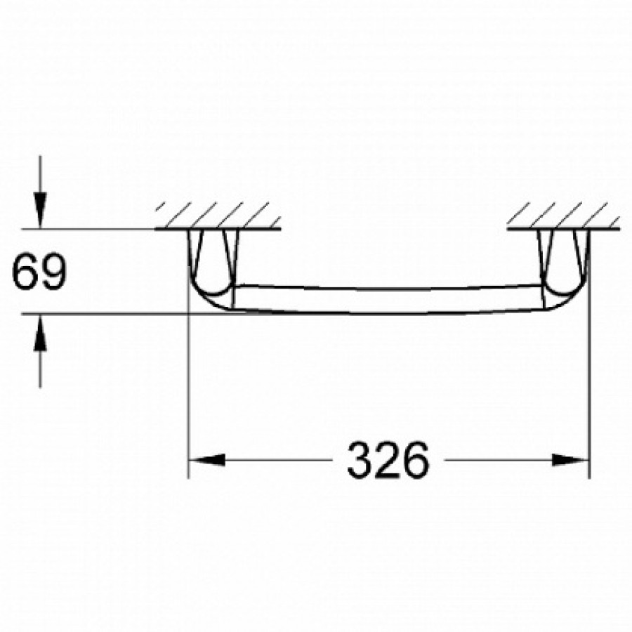 Grohe Chiara 40331000 Поручень для ванны на 30 см