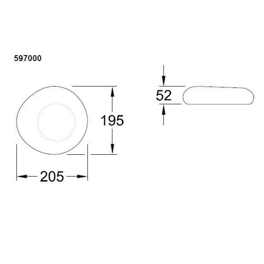 Villeroy&Boch Pure Stone 597000U9 Мыльница (серый камень)