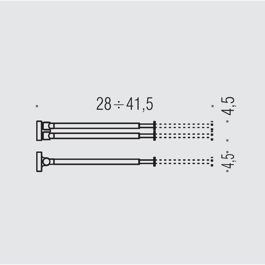 Colombo Design PLUS W4914 - Полотенцедержатель двойной с выдвижными элементами (хром)