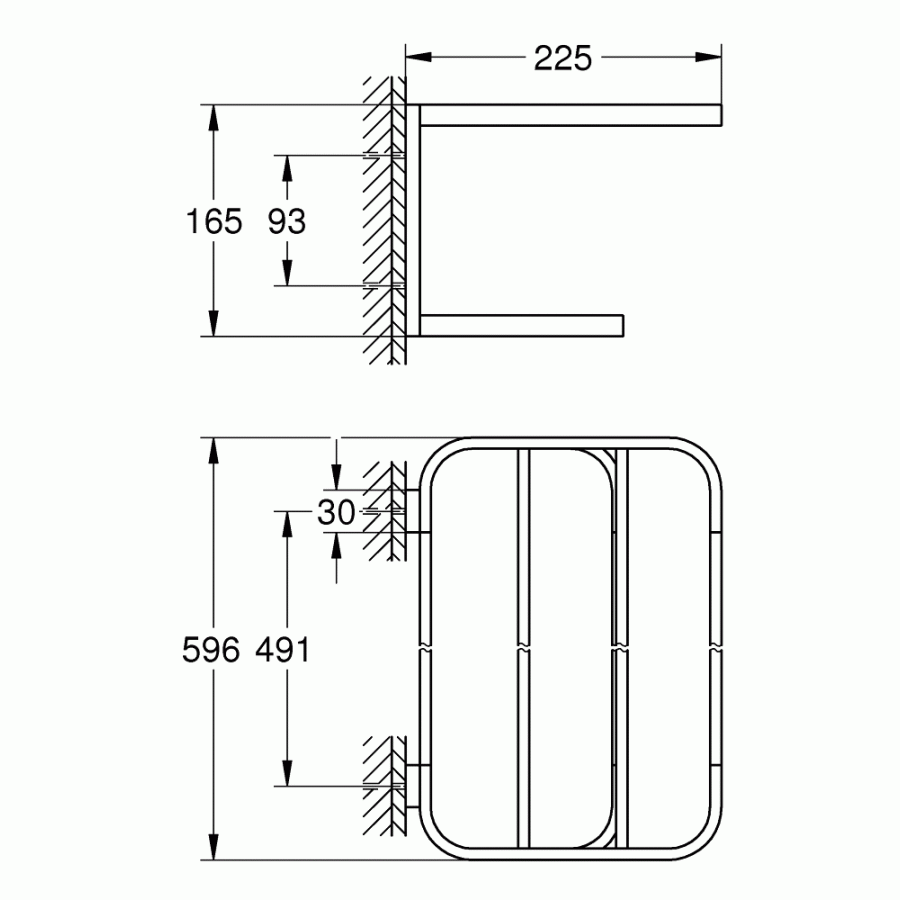 Grohe Selection 41066GL0 Полка для полотенец 600 мм