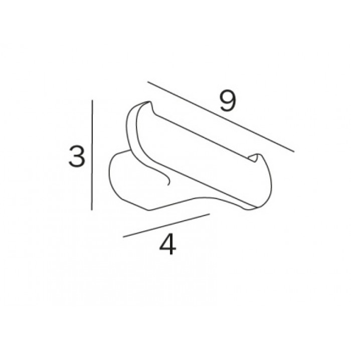 INDA Mito A2020BCR Двойной крючок для халата | полотенца (хром)
