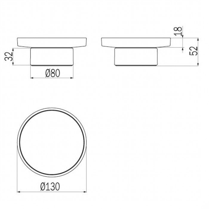 INDA Mito A20020CR21 Мыльница настольная (хром)