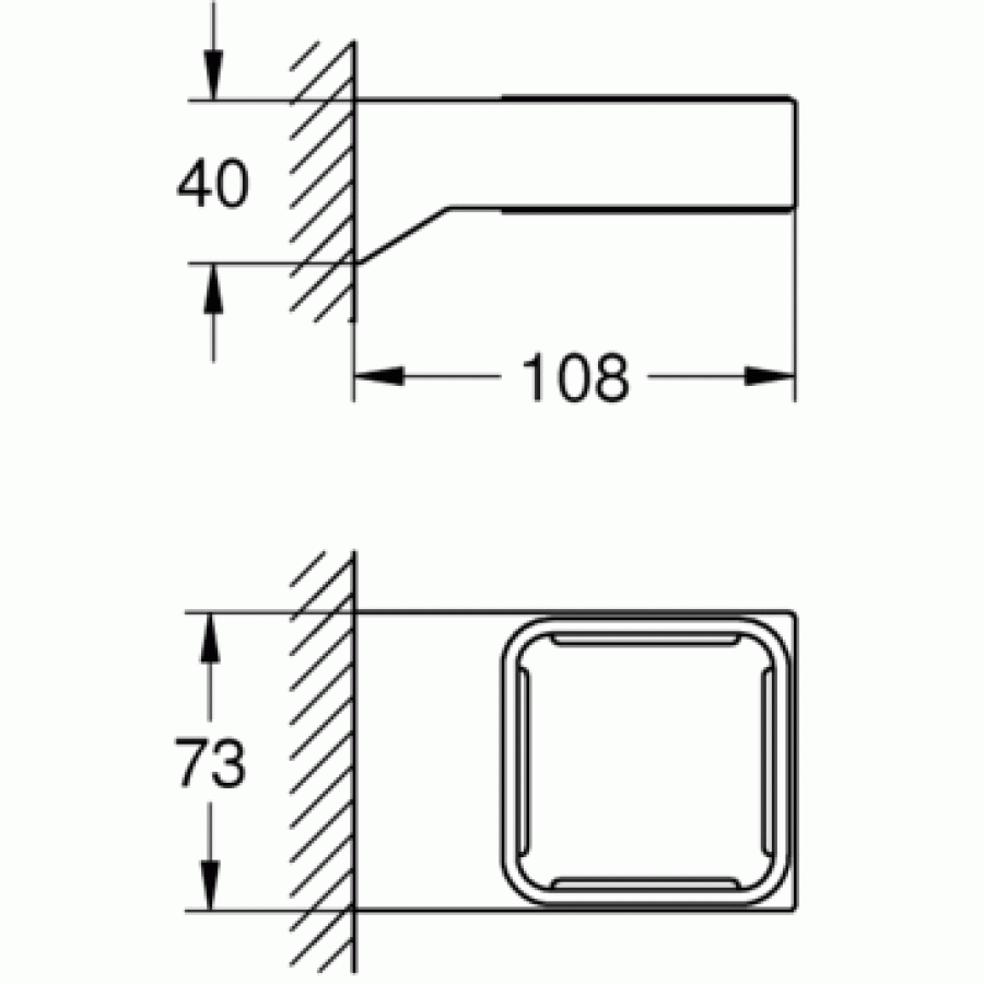 Держатель 40865000 Grohe Selection Cube