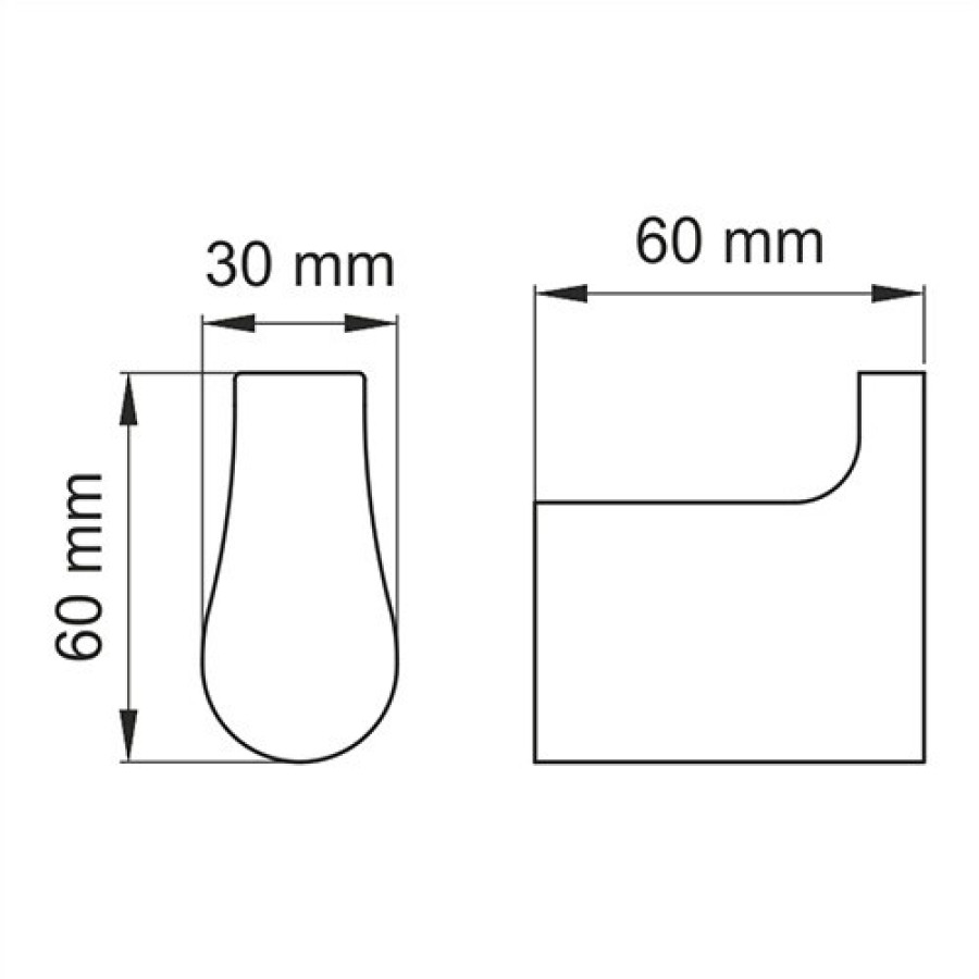 WasserKRAFT Glan K-5123 Крючок для халата и полотенца (чёрный глянцевый)