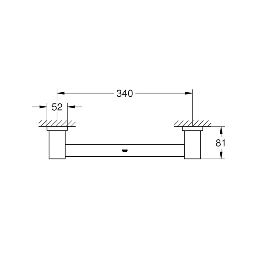 GROHE Essentials Cube 40514001 - Поручень для ванной (хром)