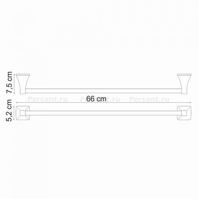 WasserKRAFT Wern K-2530 Держатель для полотенца 660 мм (хром)