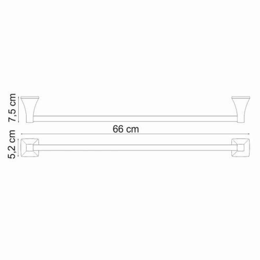 WasserKRAFT Wern K-2530 Держатель для полотенца 660 мм (хром)