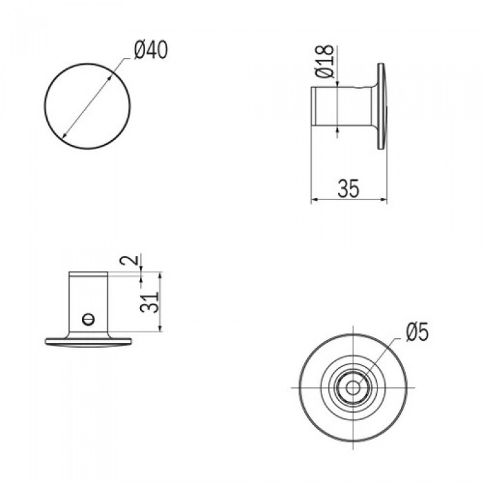 INDA One AV120ACR Крючок для халата | полотенца (хром)