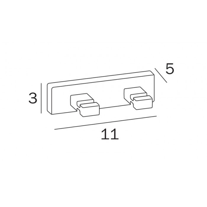 INDA Lea A1820BCR Двойной крючок для халата | полотенца (хром)