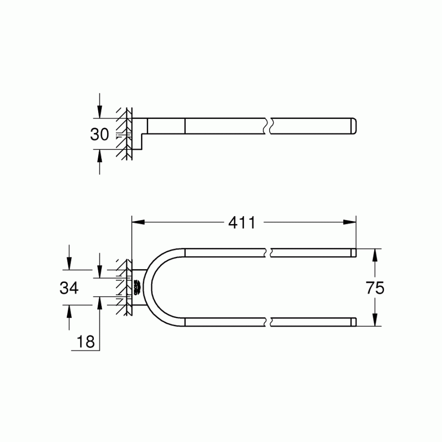 Grohe Selection 41059GN0 Держатель для полотенца 411 мм