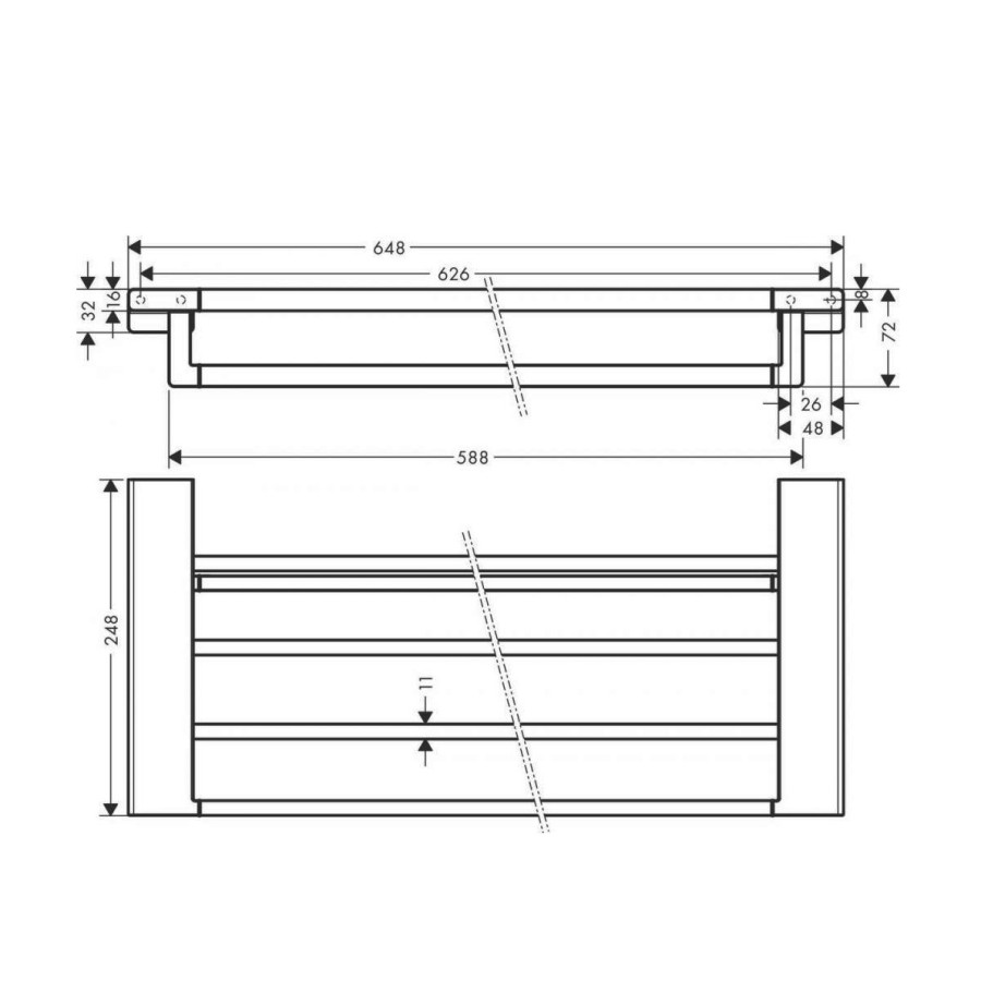 Hansgrohe AddStoris 41751670 Держатель для полотенца | полка (черный матовый)