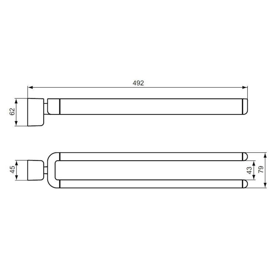 Полотенцедержатель A9138AA Ideal Standard Softmood (хром)