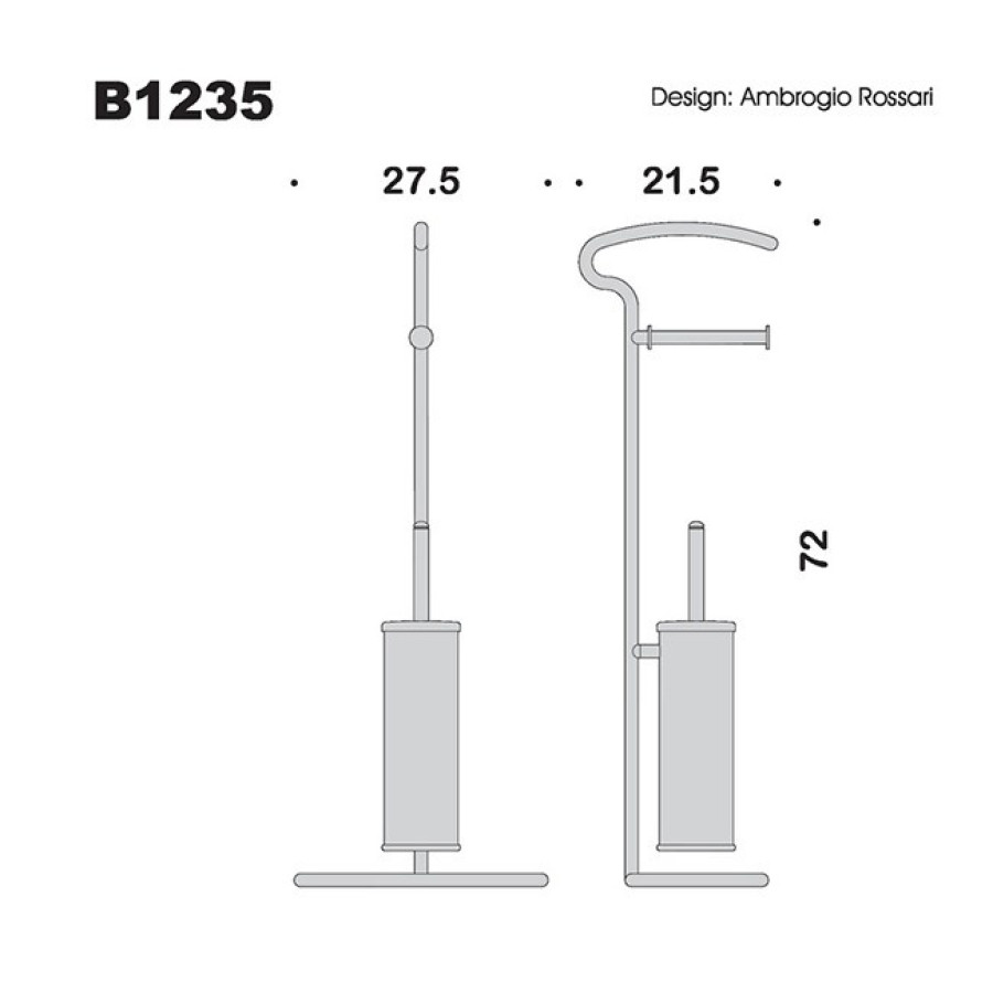 Colombo Design Melò B1235 Стойка с аксессуарами для туалета (хром)