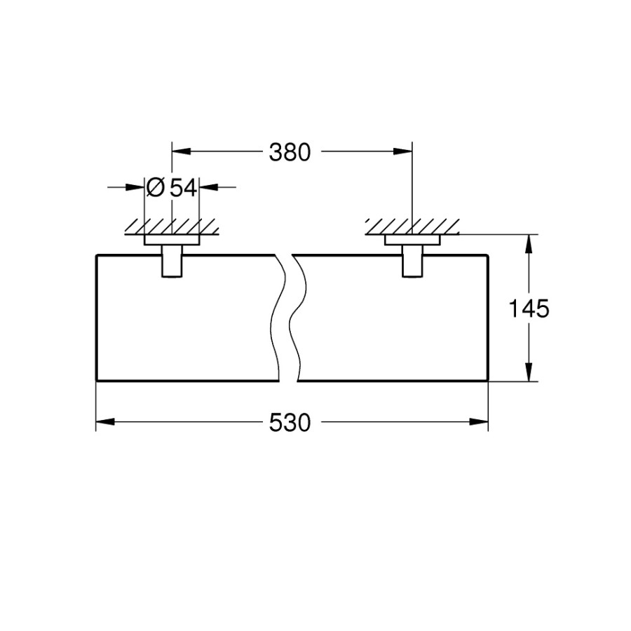 GROHE Essentials 40799001 - Стеклянная полка 530 мм (хром)