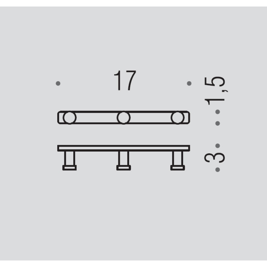 Colombo Design TIME W4257 - Тройной крючок для халатов | полотенец (хром)