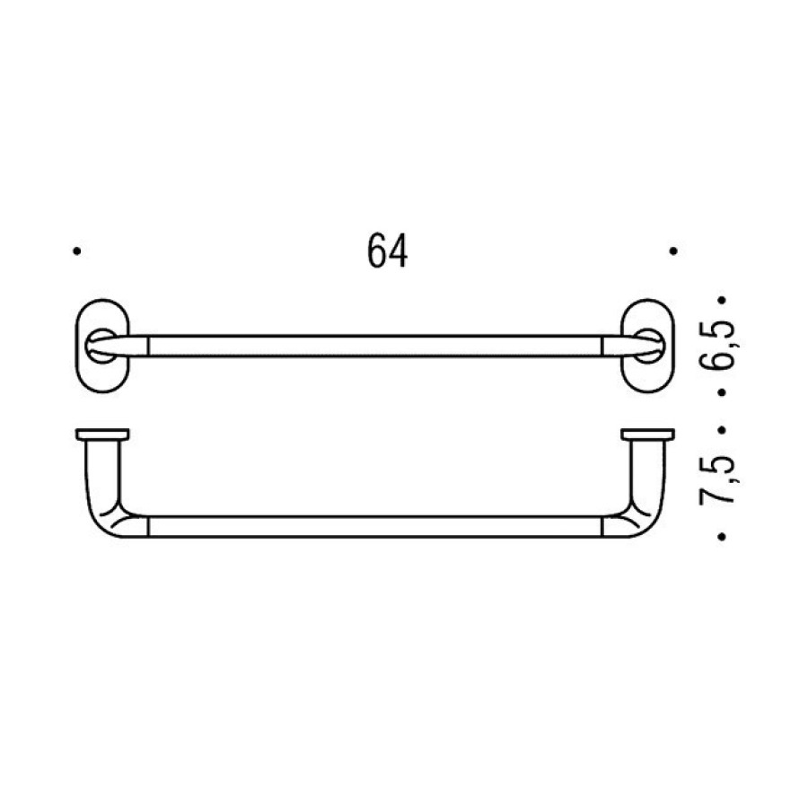 Colombo Design BART B2211 Полотенцедержатель 640 мм (хром)