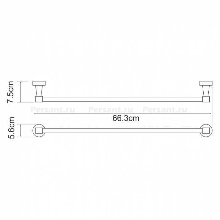 WasserKRAFT Isen K-4030 Держатель для полотенца 663 мм (хром)