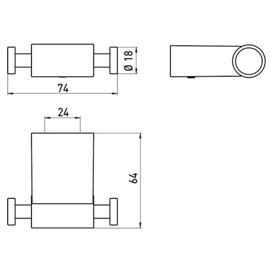 Emco System2 3575 001 00 Крючок для халата / полотенца