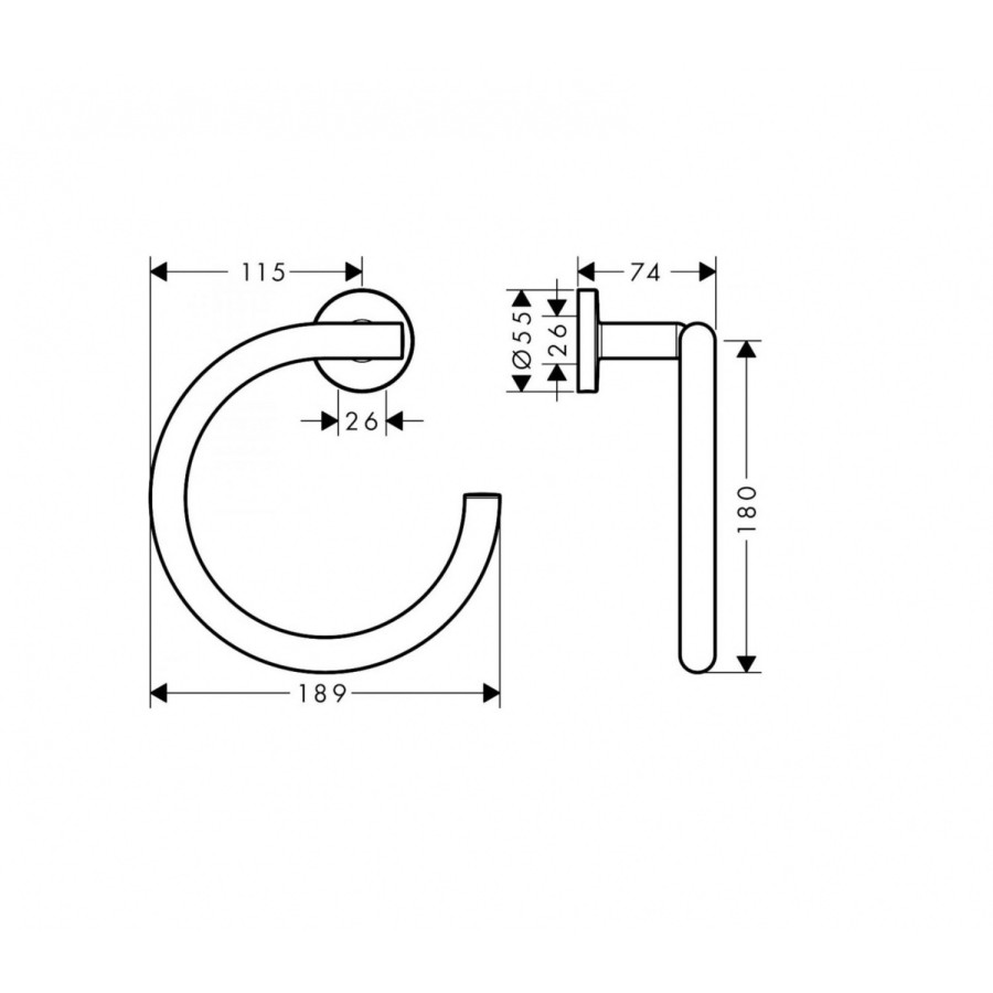 Hansgrohe Logis Universal 41724000 Кольцо для полотенца (хром)