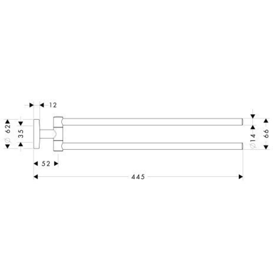 Полотенцедержатель двойной 40512000 Hansgrohe Logis