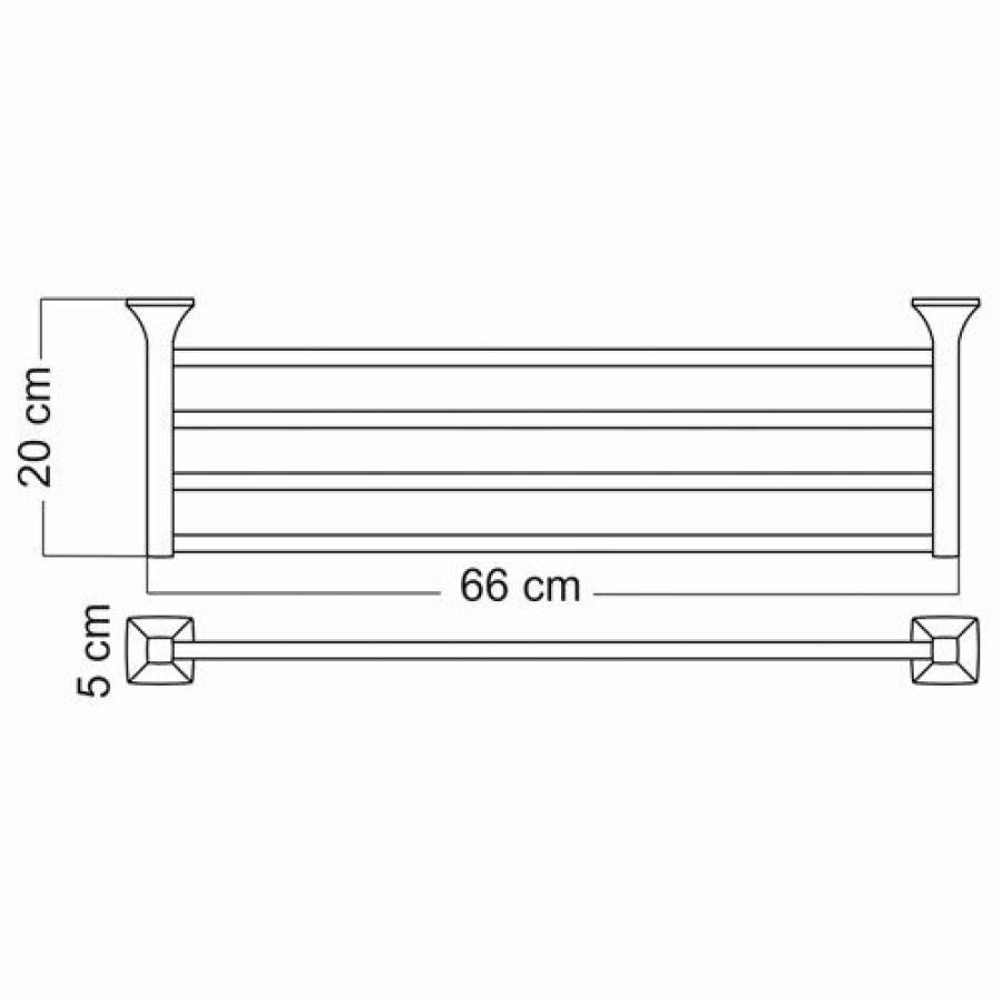 WasserKRAFT Wern K-2511 Полка для полотенец 660 мм (хром)