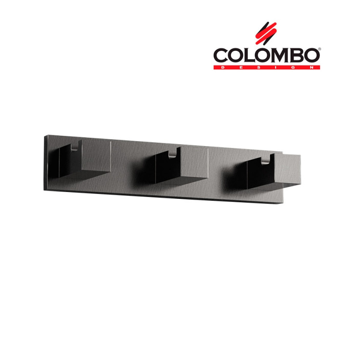 Colombo Design Look LC37.GM - Крючок для халатов | тройной Graphite Matt (графит шлифованный)