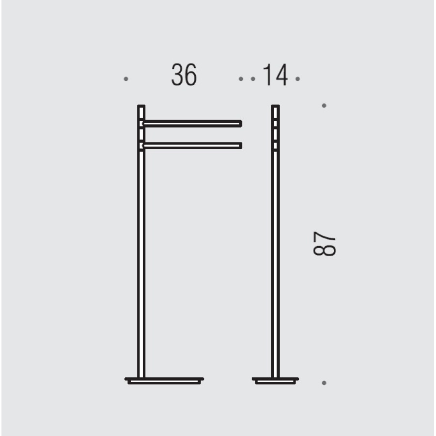 Colombo Design Square B9901.BM Стойка - держатель для полотенца (белый - матовый)