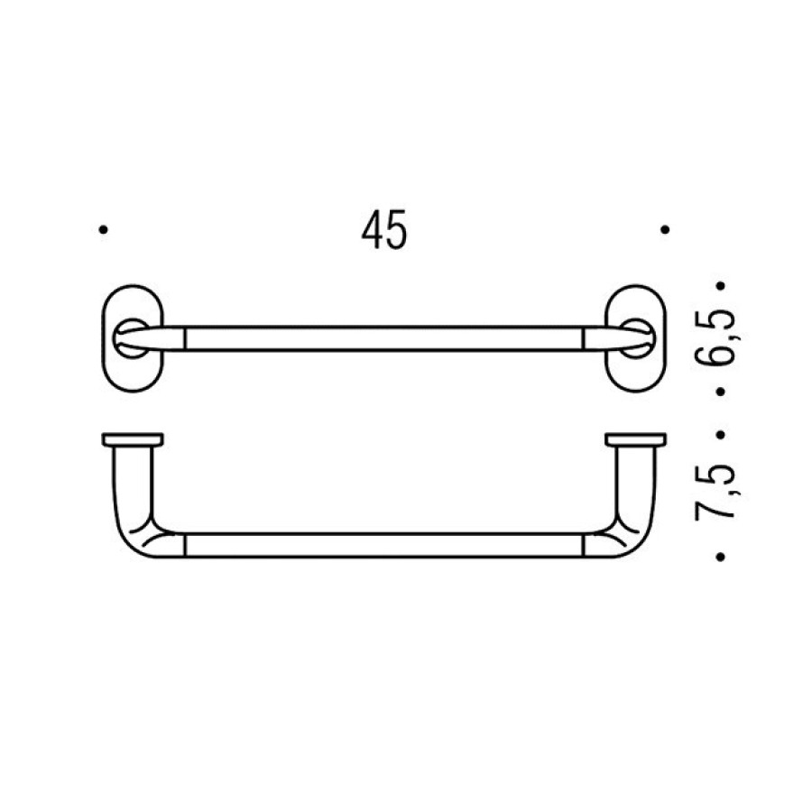 Colombo Design BART B2210 Полотенцедержатель 450 мм (хром)