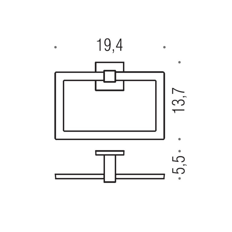 Colombo Design BasicQ B3731 Держатель для полотенца (хром)