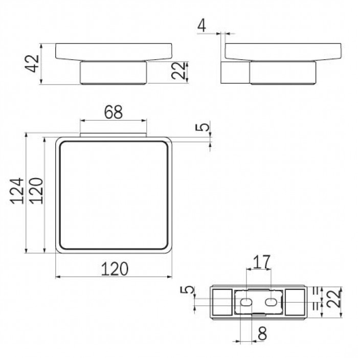 INDA Indissima A88110CR21 Мыльница подвесная (хром)