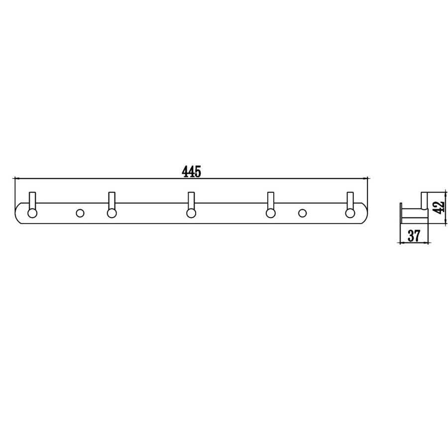 Savol S-007215C Вешалка с крючками - 5 крючков (бронза)