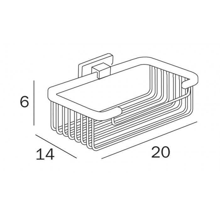 INDA Lea A18510NE Корзинка для душа (чёрный матовый)