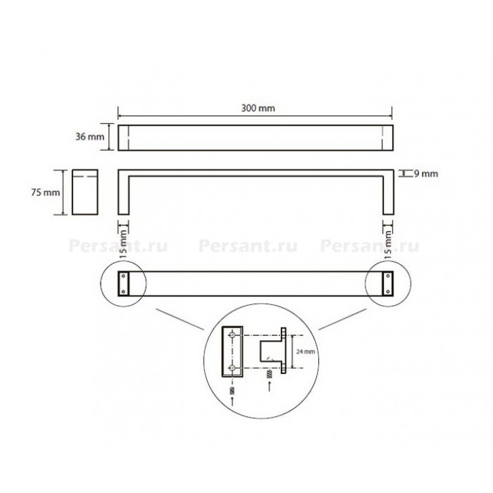 Bemeta Gamma 145804012 Полотенцедержатель 30 см (хром)