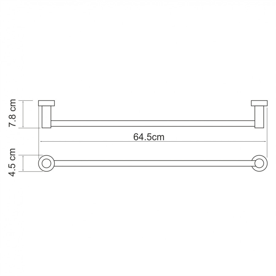 WasserKRAFT Donau K-9430 Держатель для полотенца 645 мм (хром)