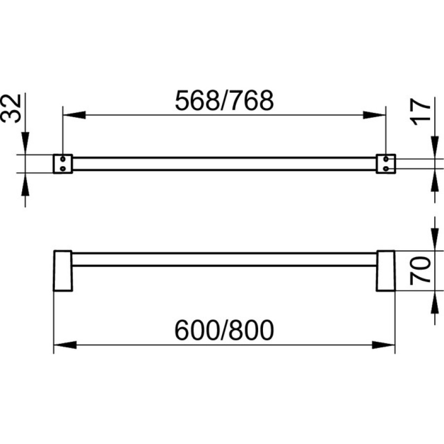 Keuco Smart.2 14701010600 Полотенцедержатель на 60 см (хром)